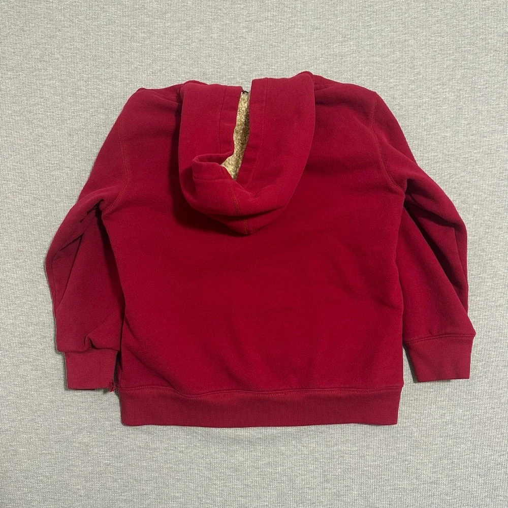 Gap Kids Red Full Zip Sherpa Lined‎ Hoodie Arch Logo Youth Extra Large XL (12)
